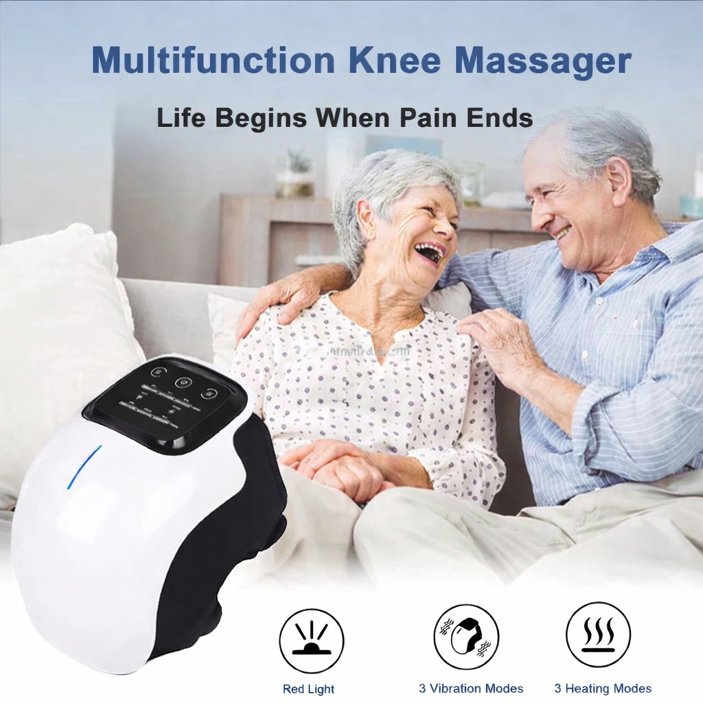 Heated Knee Massager with Vibration and Red Light Therapy