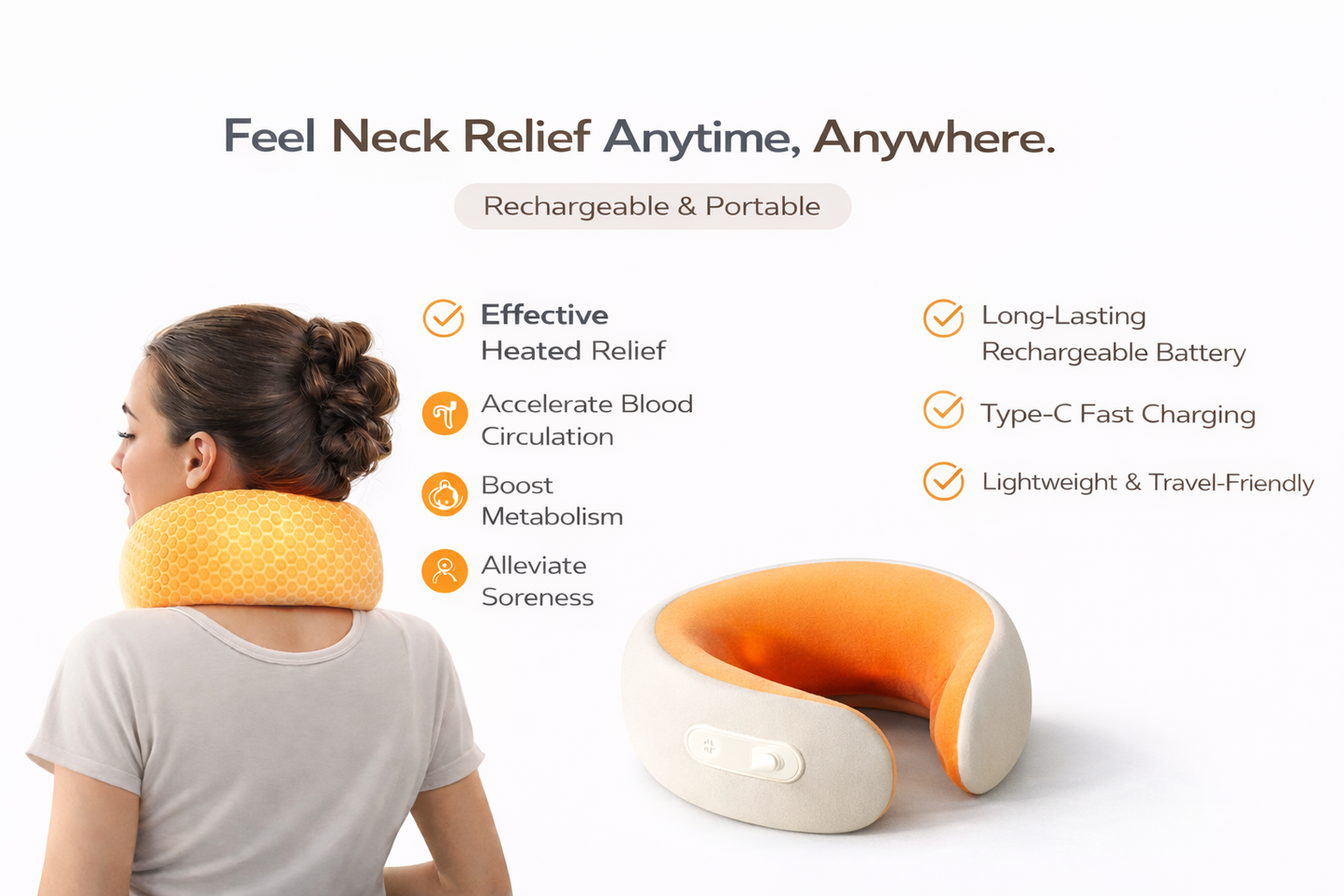 VENUS™  |  Luxury Neck & Shoulder Massager - Heat Therapy for Stress Relief