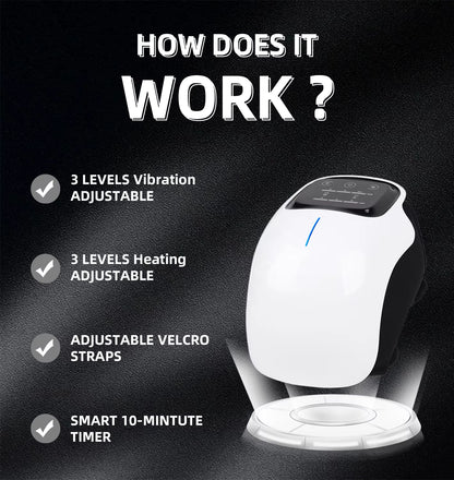 Heated Knee Massager with Vibration and Red Light Therapy
