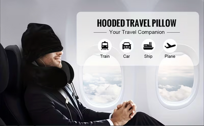 Premium Hooded Comfort Pillow For Travel
