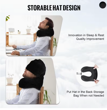Premium Hooded Comfort Pillow For Travel
