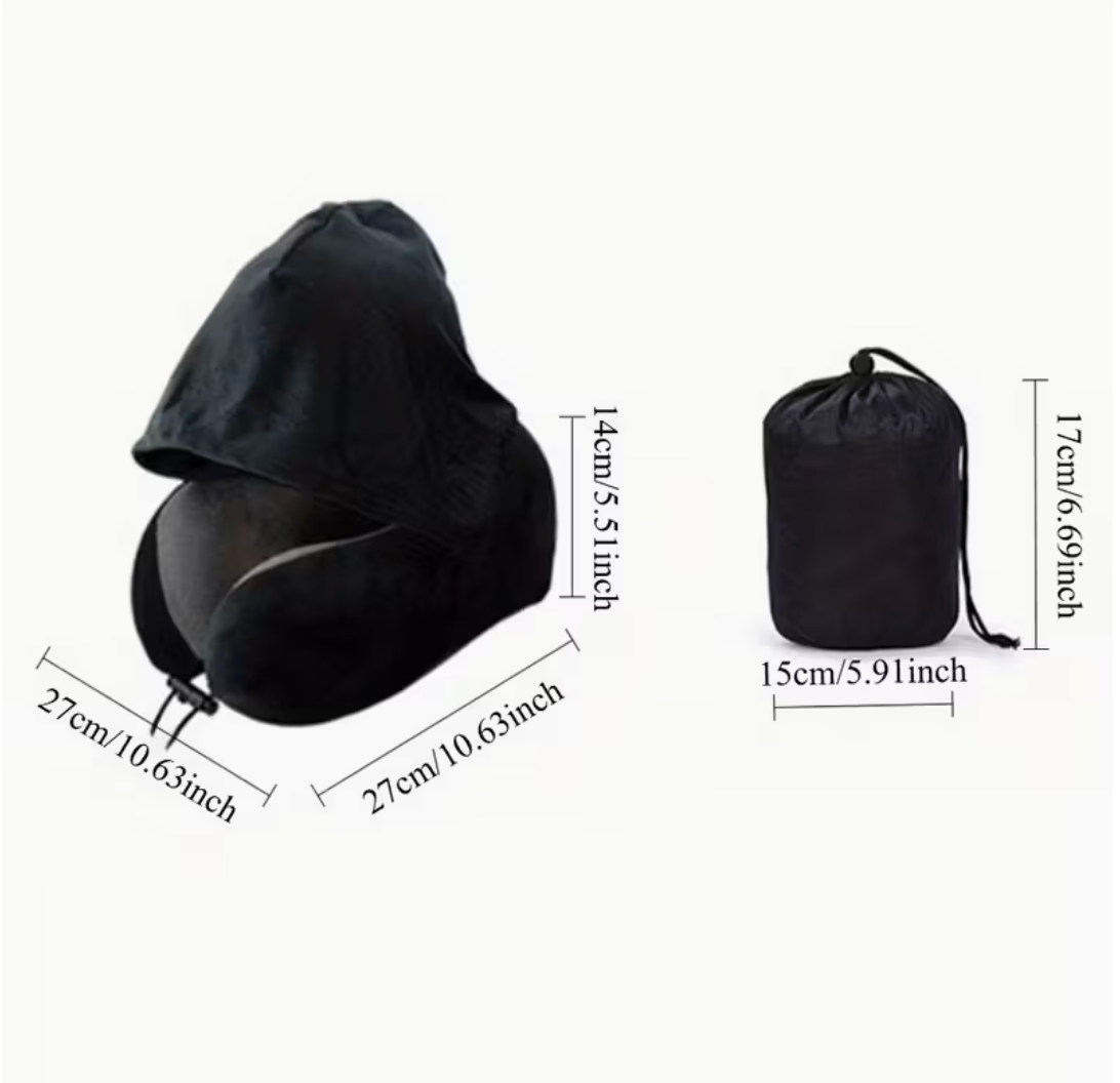 Premium Hooded Comfort Pillow For Travel