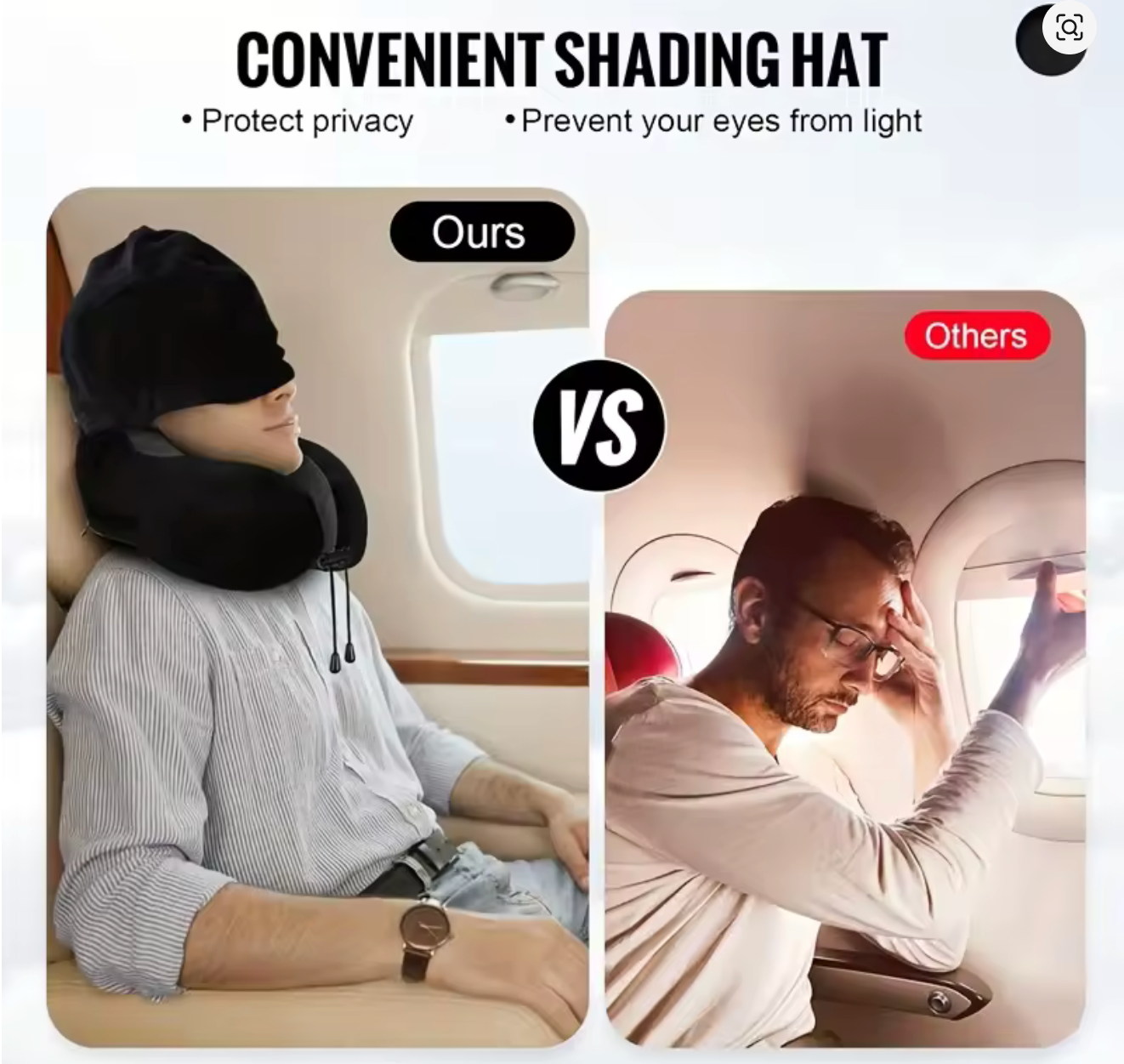 Premium Hooded Comfort Pillow For Travel
