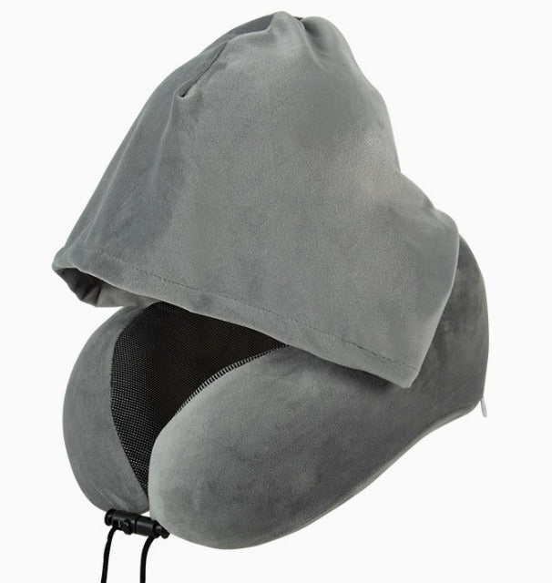 Premium Hooded Comfort Pillow For Travel