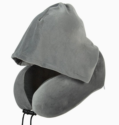 Premium Hooded Comfort Pillow For Travel